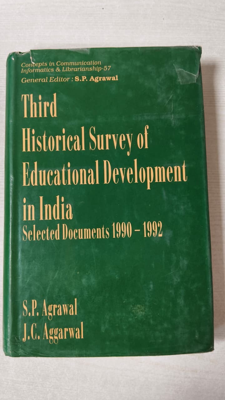 Third Historical Survey Of Educational Development In India